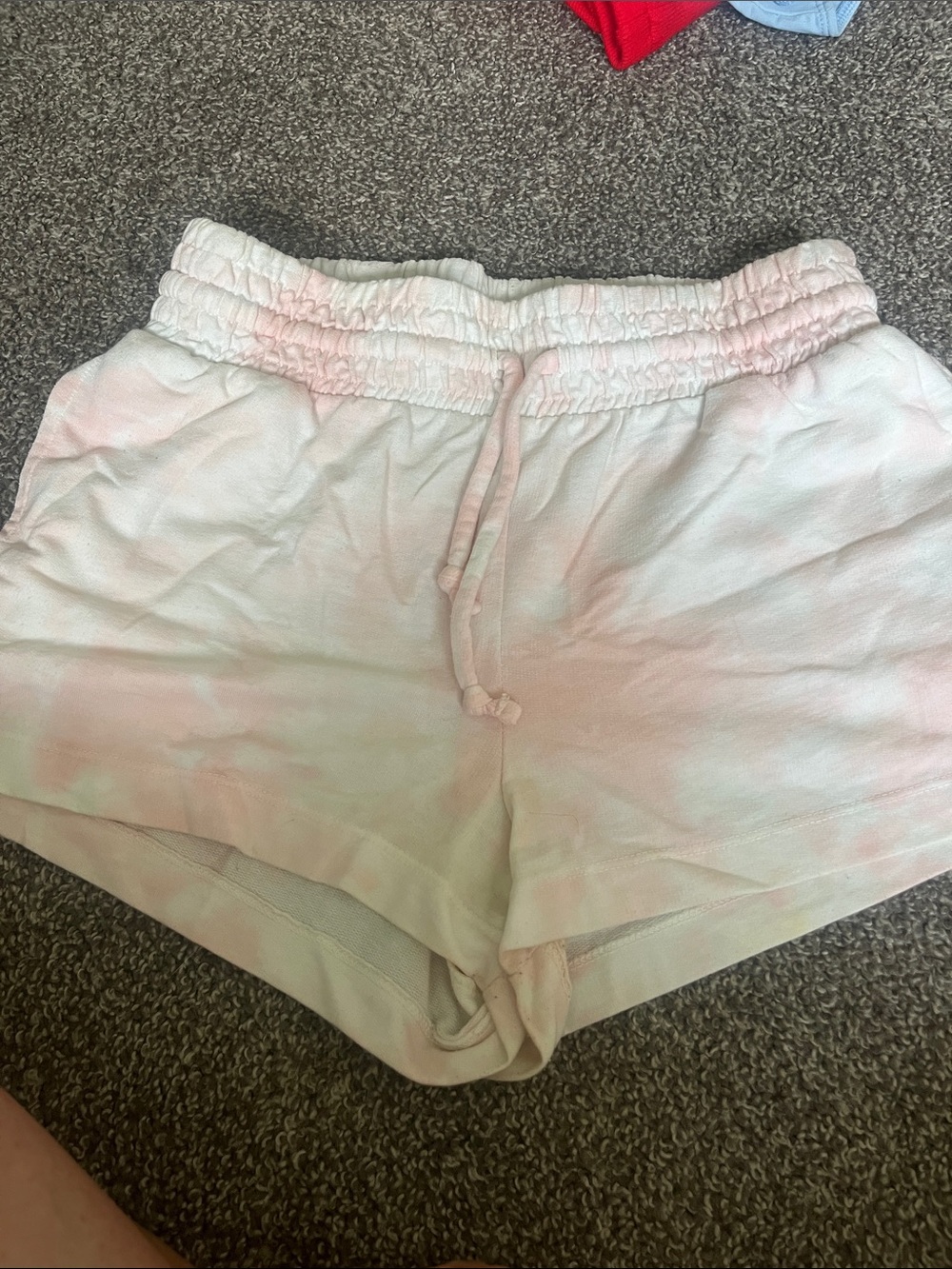 flirtitude Pastel Pink Tie-Dye Athletic Shorts